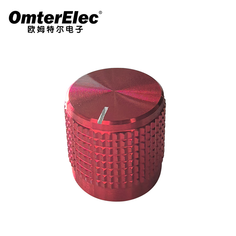 red aluminum knobs
